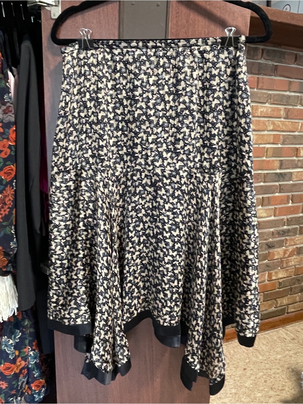 100% silk fairy core Asymmetrical midi Skirt